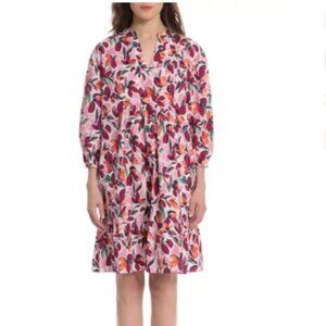 Donna Morgan for Maggy floral long sleeve stretch cotton dress